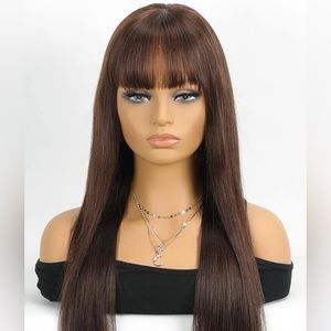 4*4 Lace Front Medium 200% Density Straight Human Hair Wig 18 inch
